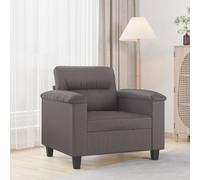 vidaXL Poltrona Grigia 60 cm in Similpelle