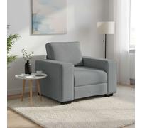 vidaXL Poltrona Grigio Chiaro 60 cm in Tessuto