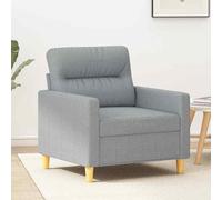 vidaXL Poltrona Grigio Chiaro 60 cm in Tessuto