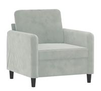 vidaXL Poltrona Grigio Chiaro 60 cm Velluto