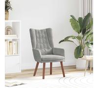 vidaXL poltrona Grigio chiaro 63 x 67 x 94 cm Velluto