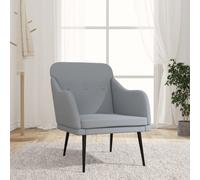 vidaXL Poltrona Grigio Chiaro 63x76x80 cm in Tessuto