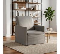 vidaXL Poltrona Grigio Chiaro 70 x 81 x 82 cm Velluto (V)