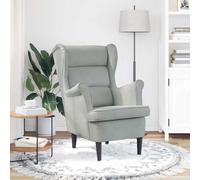 vidaXL poltrona Grigio chiaro Velluto