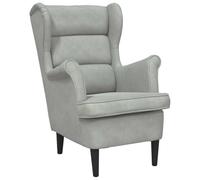 vidaXL Poltrona Grigio Chiaro Velluto, Poltrona Rettangolare Moderna, Elegante in Velluto, Seduta Comoda, arredo casa alla Moda