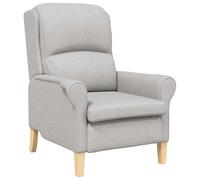 vidaXL Poltrona vitaXL moderna e comoda in grigio nuvola | Design ergonomico, rivestimento in poliestere liscio, perfetta per salotti e uffici, supporta un adulto, sedia per interni, super comoda