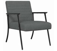 vidaXL Poltrona Grigio Scuro 59 x 75 x 78 cm Tessuto, Soggiorno, Design Rettangolare, Stile Moderno con Supporto Ergonomico, Altre Caratteristiche per Comfort e Funzionalità, Spazio Ideale