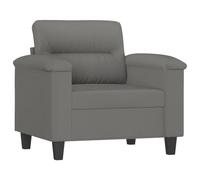 vidaXL Poltrona Grigio Scuro 60 cm in Tessuto Microfibra