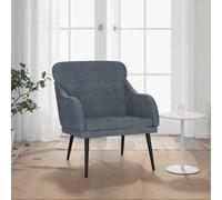 vidaXL Poltrona Grigio Scuro 63x76x80 cm Velluto