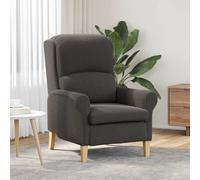 vidaXL Poltrona ergonomica contemporanea grigio scuro, con gambe in legno lucido. È comoda e stilosa, perfetta per il soggiorno. Ideale per leggere e rilassarsi, facile da montare, e offre un grande