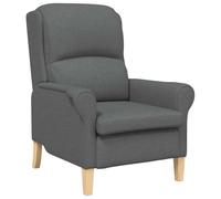 vidaXL Poltrona Grigio Scuro Tessuto | Creato per essere super comodo, Tessuto traspirante e delicato sulla pelle, Gambe in legno opaco per un tocco di eleganza