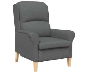 vidaXL Poltrona Grigio Scuro Tessuto | Creato per essere super comodo, Tessuto traspirante e delicato sulla pelle, Gambe in legno opaco per un tocco di eleganza