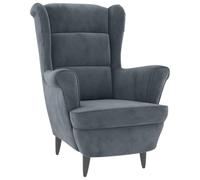 vidaXL Poltrona Grigio Scuro Velluto