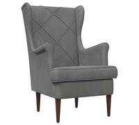 vidaXL Poltrona Grigio Scuro Velluto