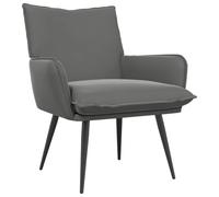 vidaXL Poltrona Grigio Scuro Velluto
