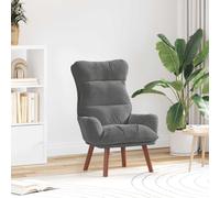 vidaXL poltrona Grigio scuro Velluto