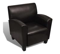 vidaXL Poltrona in Similpelle Marrone Scuro Sofa Sofà Casa Divanetto Seggiola