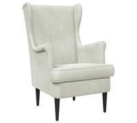 vidaXL Poltrona in velluto crema, elegante poltrona per camera da letto, moderna poltrona in velluto, imbottitura confortevole, perfetta per interni