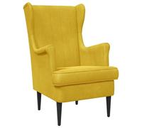 vidaXL Poltrona in velluto giallo, elegante poltrona per camera da letto, moderna poltrona in velluto, imbottitura confortevole, perfetta per interni