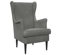 vidaXL Poltrona in velluto grigio scuro, elegante poltrona per camera da letto, moderna poltrona in velluto, imbottitura confortevole, perfetta per interni