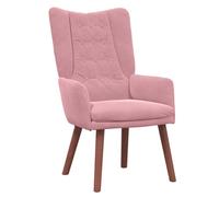 vidaXL Sedia Rilassante Velluto Rosa