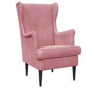 vidaXL Poltrona in velluto rosa, elegante poltrona per camera da letto, moderna poltrona in velluto, imbottitura confortevole, perfetta per interni