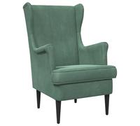 vidaXL Poltrona in velluto verde mare, elegante poltrona per camera da letto, moderna poltrona in velluto, imbottitura confortevole, perfetta per interni