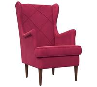 vidaXL Poltrona Rosso Vino Velluto