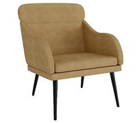 vidaXL Poltrona Marrone 63x76x80 cm Velluto