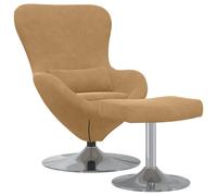 vidaXL Poltrona Marrone Comoda in Ecopelle con Poggiapiedi Design Ergonomico e Forma Moderna per Soggiorno, Camera da Letto o Ufficio Supporta Fino a 120Kg Sedia Interna Set Lounge Imbottita