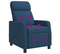 vidaXL Poltrona Massaggiante Blu Tessuto