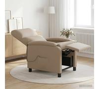 vidaXL Poltrona Massaggiante Cappuccino Similpelle