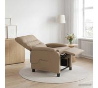 vidaXL Poltrona Massaggiante Cappuccino Similpelle