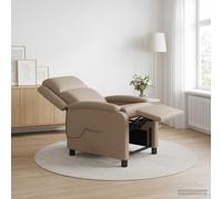 vidaXL Poltrona Massaggiante Cappuccino Similpelle