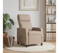 vidaXL Poltrona Massaggiante Cappuccino Similpelle