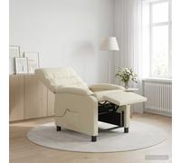 vidaXL Poltrona Massaggiante Crema Similpelle