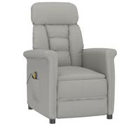 vidaXL Poltrona Massaggiante Elettrica Braccioli Regolabili In Grigio Chiaro Design Moderno Resistente alle Macchie Per Soggiorno Supporti Ergonomici per Un Adulto Mobili Funzionali