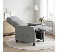 vidaXL Poltrona Massaggiante Grigio Chiaro Tessuto