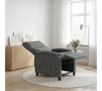 vidaXL Poltrona Massaggiante Grigio Scuro Tessuto