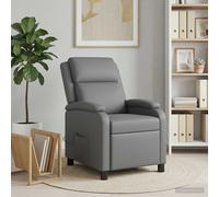 vidaXL Poltrona Massaggiante Grigio Similpelle