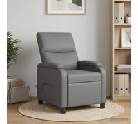 vidaXL Poltrona Massaggiante Grigio Similpelle