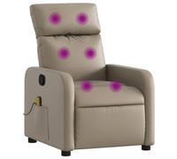 vidaXL Poltrona Massaggiante Reclinabile cappuccino in Similpelle