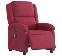 vidaXL Poltrona Massaggiante Reclinabile Elettrica Rosso Vino Velluto, Poltrona massaggiante, Poltrona elettrica massaggiante, Poltrona da Ufficio