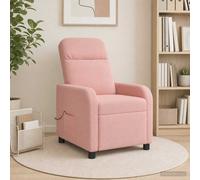 vidaXL Poltrona Massaggiante Rosa Bouclé