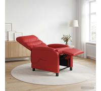 vidaXL Poltrona Massaggiante Rosso Similpelle