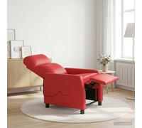 vidaXL Poltrona Massaggiante Rosso Similpelle