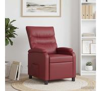 vidaXL Poltrona Massaggiante Rosso Vino Similpelle