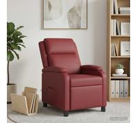 vidaXL Poltrona Massaggiante Rosso Vino Similpelle