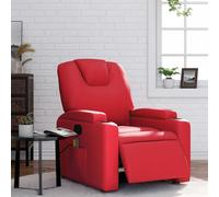 vidaXL Poltrona Massaggio Elettrica Reclinabile Rosso Similpelle