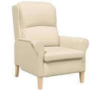 vidaXL Poltrona moderna e comfy in crema | Design ergonomico con tessuto morbido, perfetta per salotti e camere da letto. Sostiene un adulto. Comoda per gli interni.